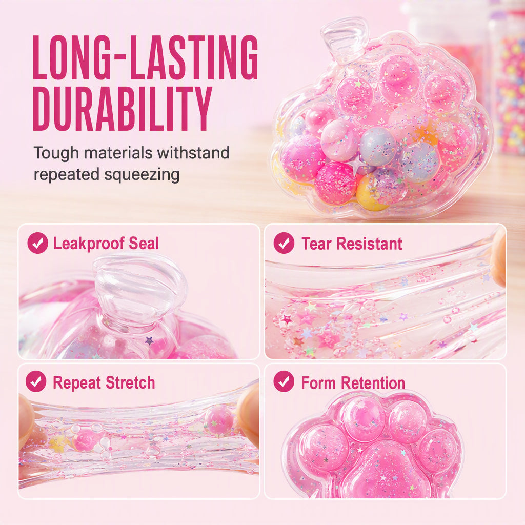 Kit de juguete squishy de hielo frito DIY – Diseño de garra de gato, diversión squishy y creativa – Perfecto para juego 