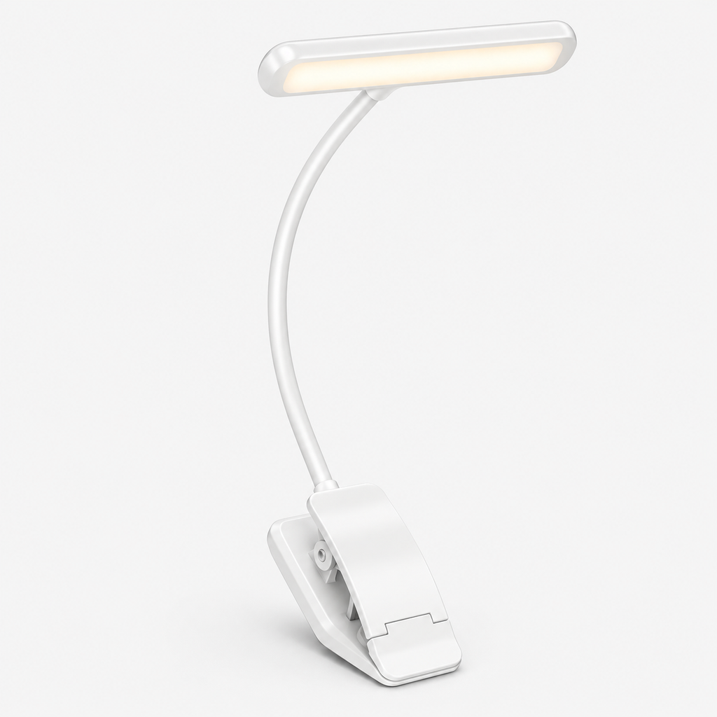Lámpara de lectura regulable con cuello flexible ajustable