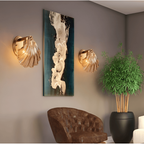 Lámpara de pared con pantalla de cristal de diseño minimalista