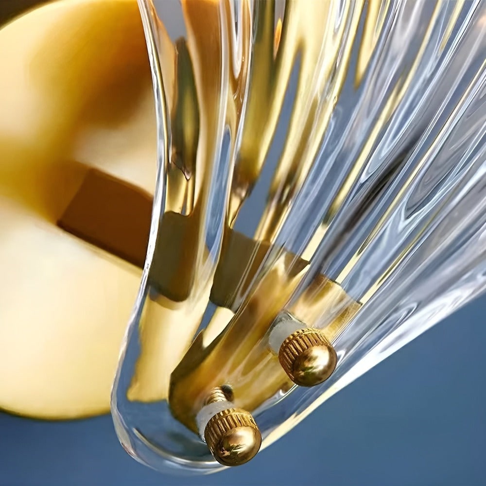 Lámpara de pared con pantalla de cristal de diseño minimalista