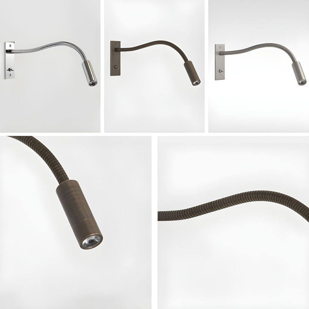 Lámpara de pared flexible - Luz de lectura minimalista para dormitorio y rincón de lectura