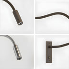 Lámpara de pared flexible - Luz de lectura minimalista para dormitorio y rincón de lectura