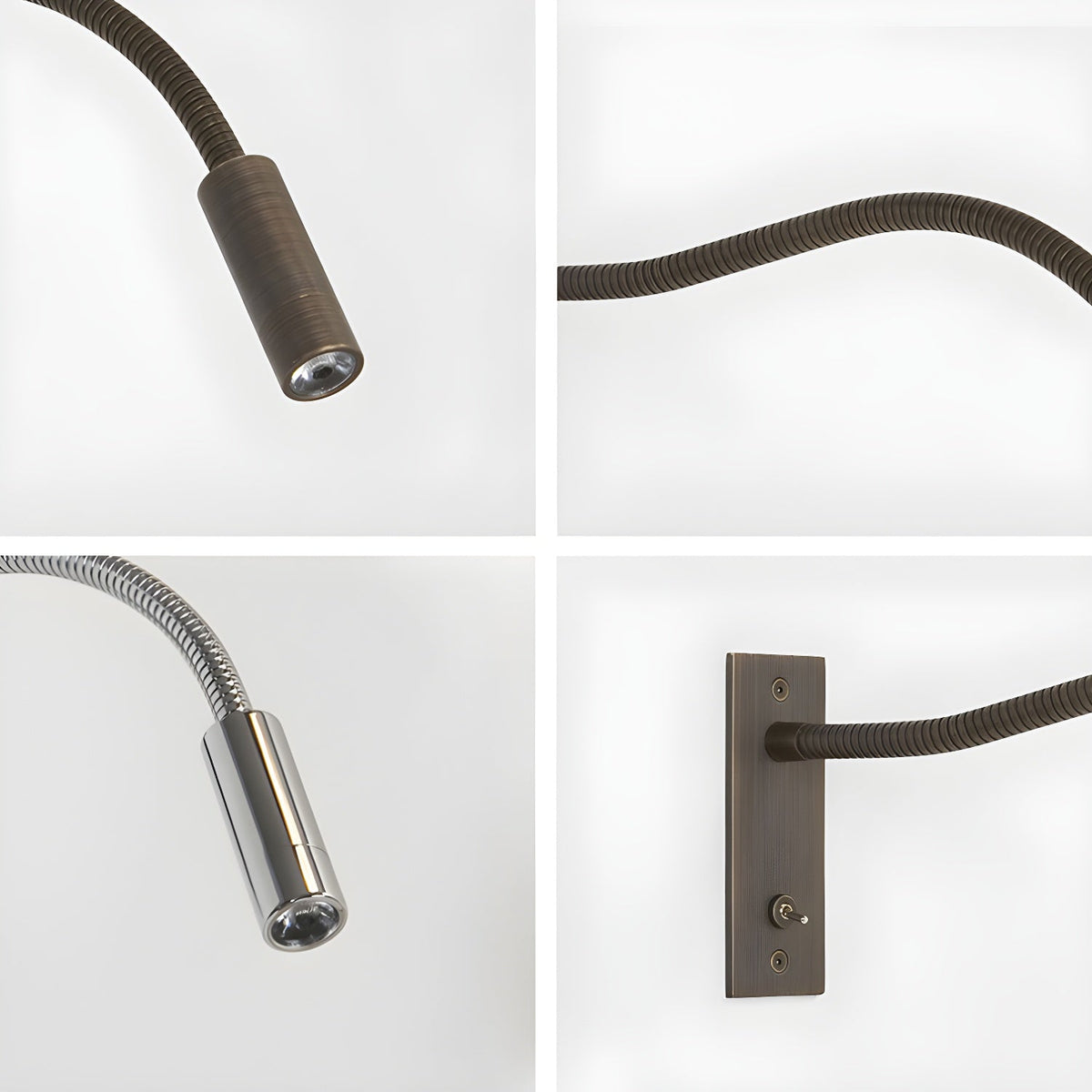 Lámpara de pared flexible - Luz de lectura minimalista para dormitorio y rincón de lectura