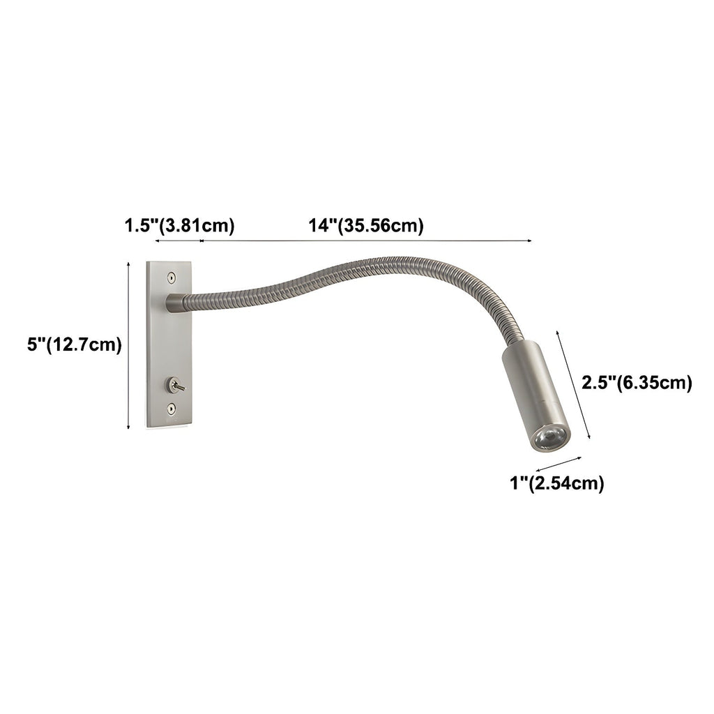 Lámpara de pared flexible - Luz de lectura minimalista para dormitorio y rincón de lectura