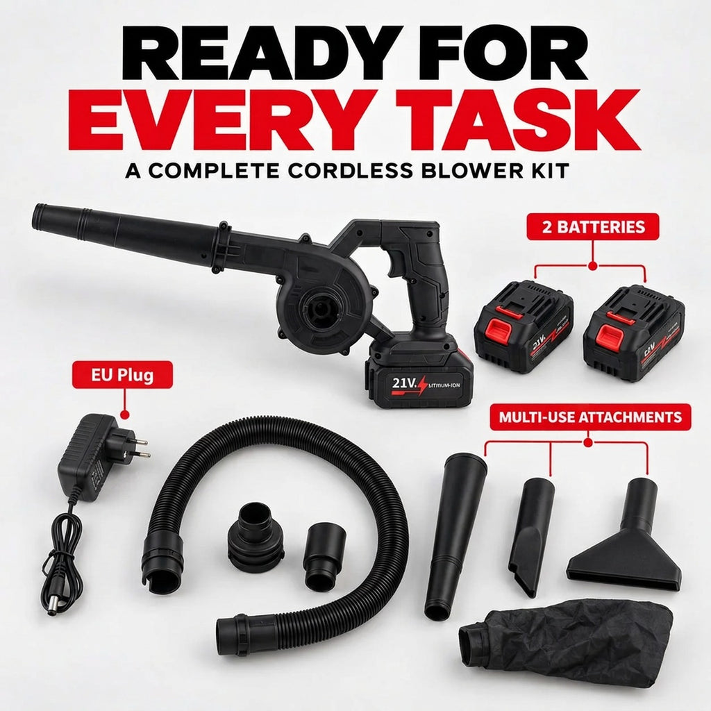 Livmore Turbo Blower soplador de mano inalámbrico mejorado con baterías recargables duales