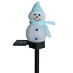 Luz de muñeco de nieve con energía solar – Lámpara solar de jardín, decoración navideña exterior
