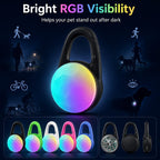 Luz LED de seguridad recargable con clip para perros en paseos nocturnos