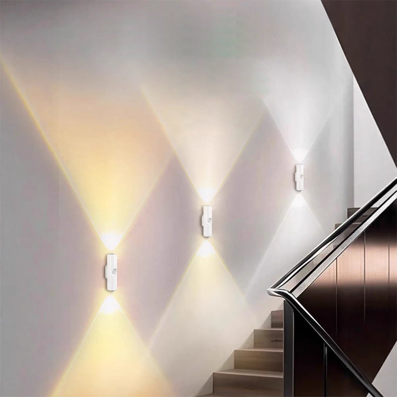 Luz nocturna LED inteligente con sensor de movimiento, lámpara de pared RGB regulable con cambio de color, luz ambiental