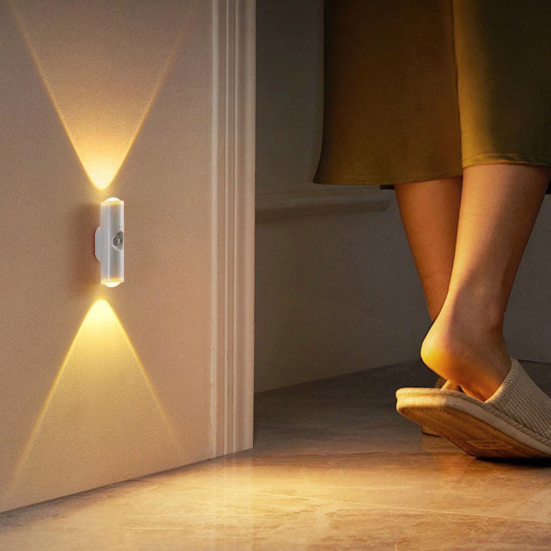 Luz nocturna LED inteligente con sensor de movimiento, lámpara de pared RGB regulable con cambio de color, luz ambiental