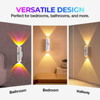 Luz nocturna LED inteligente con sensor de movimiento, lámpara de pared RGB regulable con cambio de color, luz ambiental