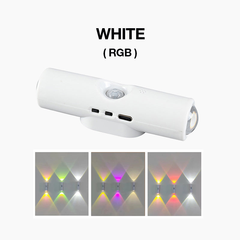 Luz nocturna LED inteligente con sensor de movimiento, lámpara de pared RGB regulable con cambio de color, luz ambiental