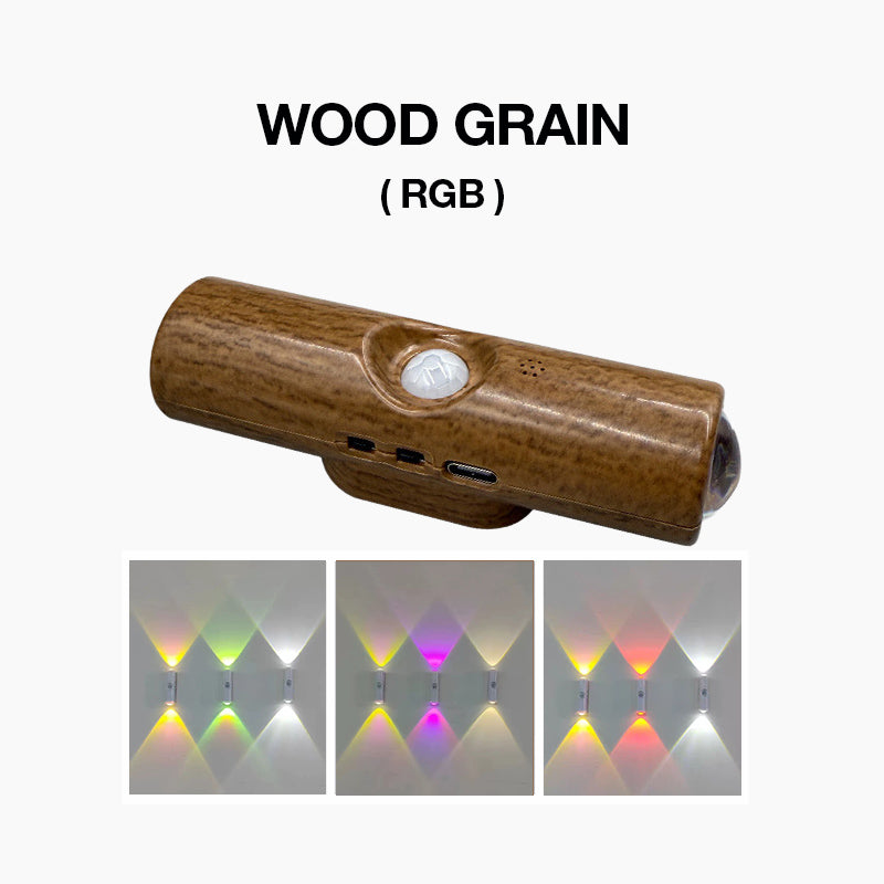 Luz nocturna LED inteligente con sensor de movimiento, lámpara de pared RGB regulable con cambio de color, luz ambiental