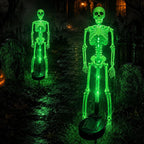 Luz solar de estaca esqueleto de Halloween impermeable LED para exterior lámpara de suelo de plástico para decoración de