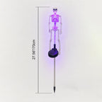Luz solar de estaca esqueleto de Halloween impermeable LED para exterior lámpara de suelo de plástico para decoración de