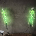 Luz solar de estaca esqueleto de Halloween impermeable LED para exterior lámpara de suelo de plástico para decoración de