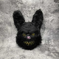 Máscara de conejo o de oso terrorífico para Halloween en pelo sintético con dientes ensangrentados, 4 diseños y sets de 