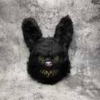 Máscara de conejo o de oso terrorífico para Halloween en pelo sintético con dientes ensangrentados, 4 diseños y sets de 