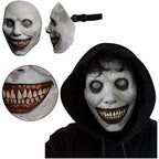 Máscara de Halloween terrorífica, máscara de demonio sonriente de látex para adultos, máscara espeluznante para fiestas 