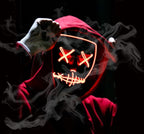 Máscara de Halloween terrorífica, máscara de demonio sonriente de látex para adultos, máscara espeluznante para fiestas 