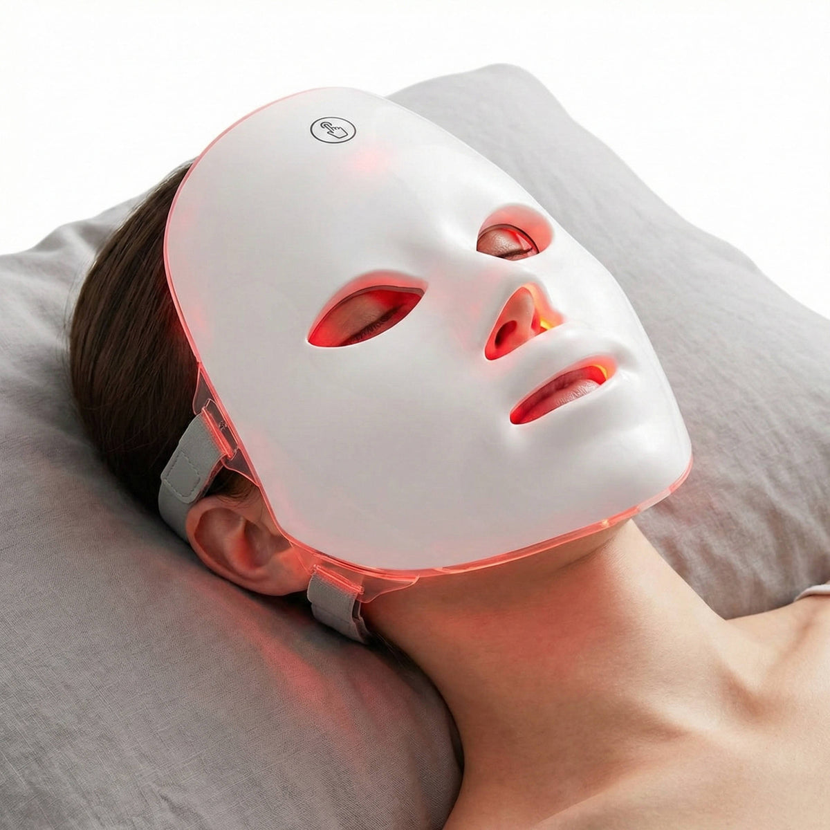 Mascarilla facial LED inalámbrica ajustable con 7 colores de luz