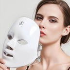 Mascarilla facial LED inalámbrica ajustable con 7 colores de luz