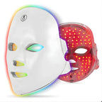 Mascarilla facial LED inalámbrica ajustable con 7 colores de luz