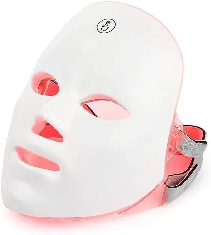 Mascarilla facial LED inalámbrica ajustable con 7 colores de luz