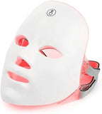 Mascarilla facial LED inalámbrica ajustable con 7 colores de luz