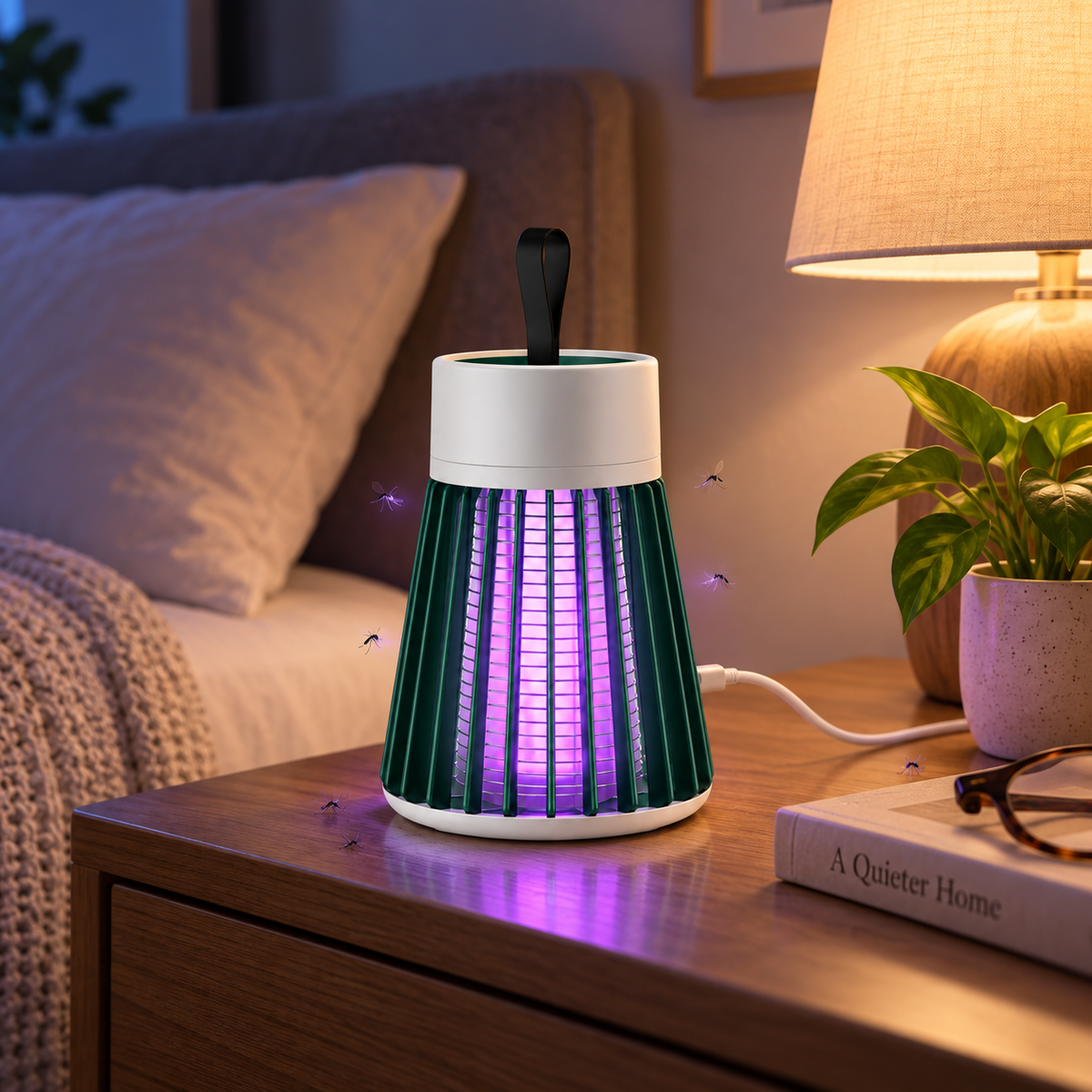 Matamoscas eléctrico interior USB portátil
