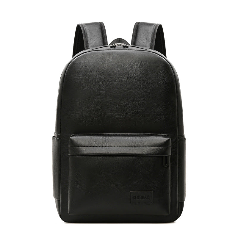 Mochila de piel para portátil, piel premium, compatible con portátil de 15", tirantes acolchados