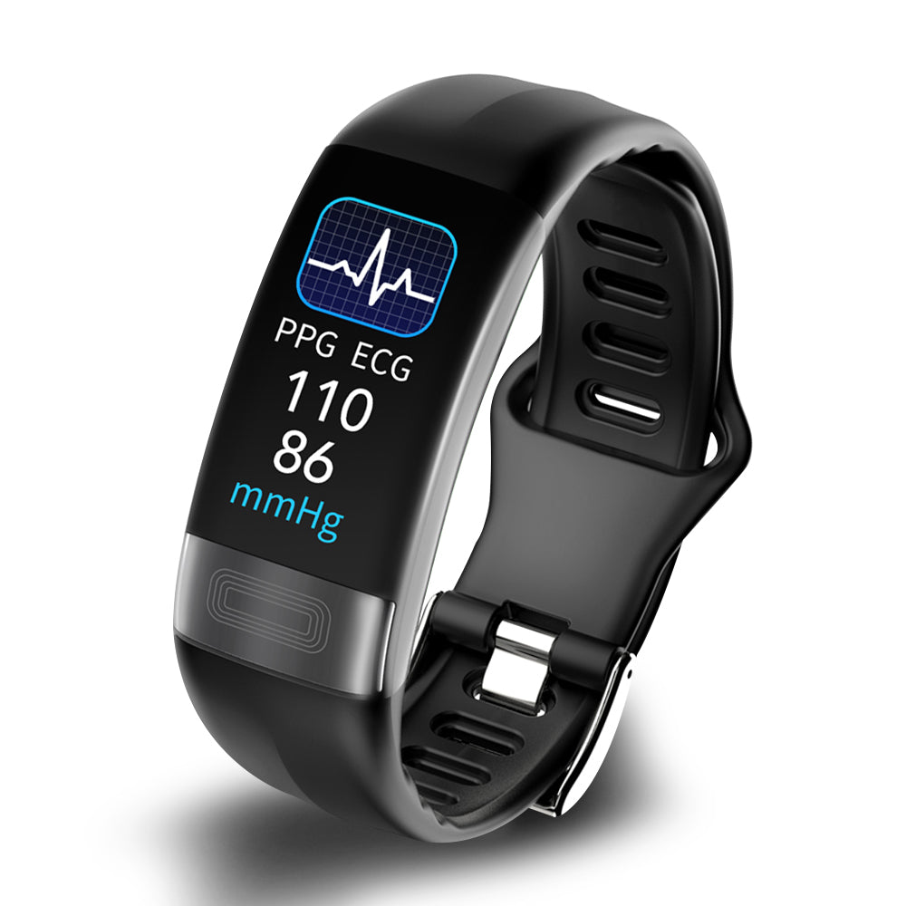 Monitor de presión arterial de muñeca con aprobación FDA, EKG, frecuencia cardíaca, SpO2 y seguimiento del sueño