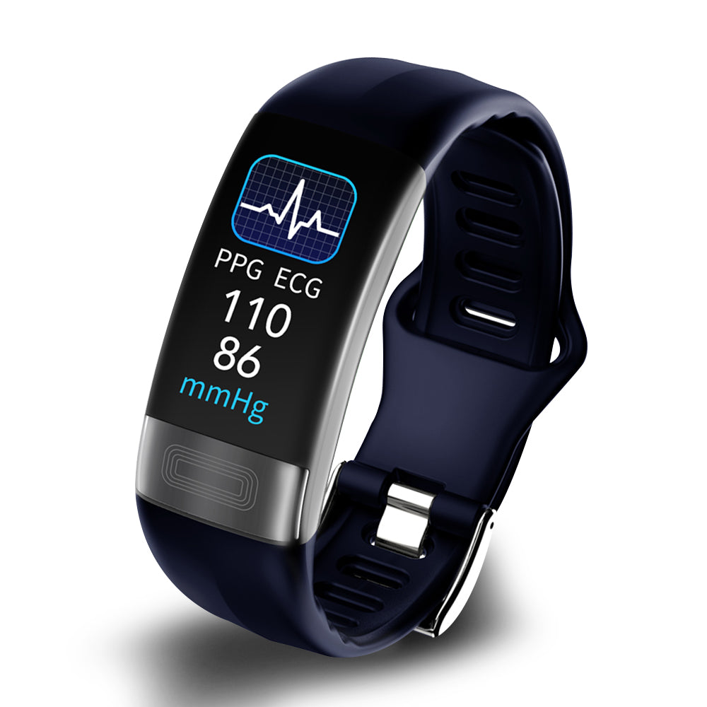 Monitor de presión arterial de muñeca con aprobación FDA, EKG, frecuencia cardíaca, SpO2 y seguimiento del sueño