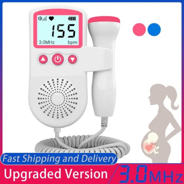 Monitor Doppler de Frecuencia Cardíaca Fetal con Detección de Latidos