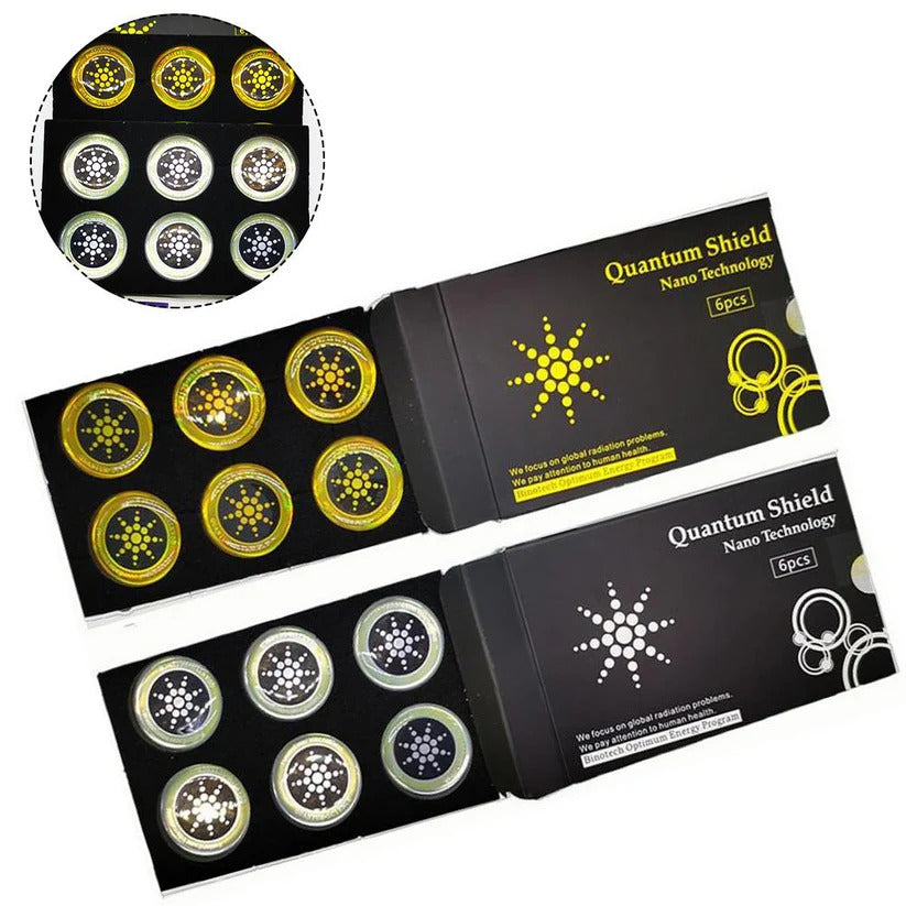 Pack de 6 EMF Protection Stickers para dispositivos móviles y portátiles
