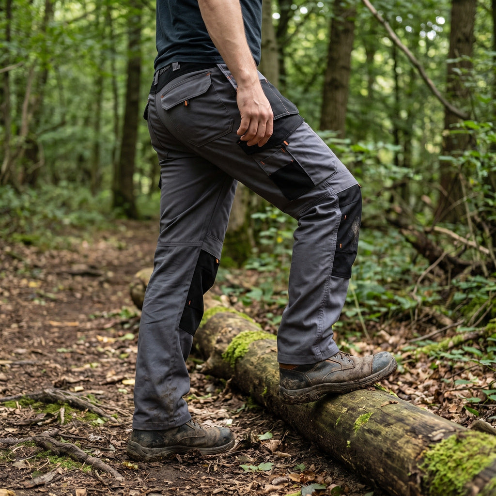 Pantalones cargo elásticos para hombre de mezcla de algodón para todas las estaciones con bolsillos