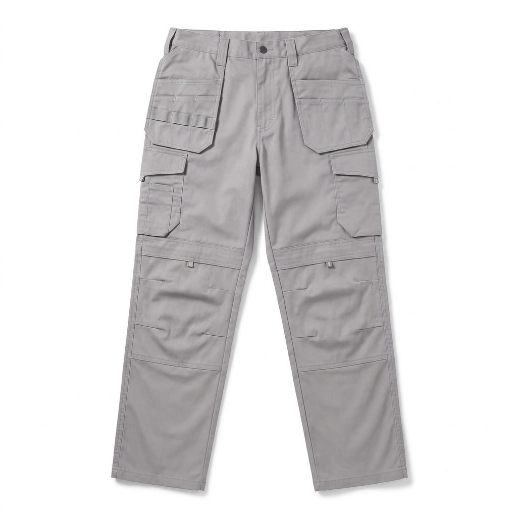 Pantalones cargo elásticos para hombre de mezcla de algodón para todas las estaciones con bolsillos