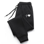 Pantalones de chándal de fitness para mujer con cintura ajustable con cordón y bolsillos laterales