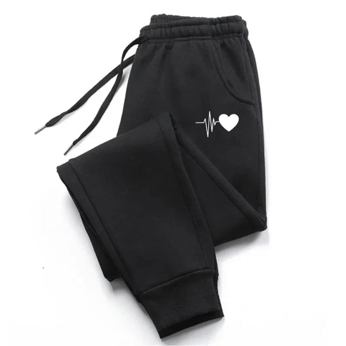 Pantalones de chándal de fitness para mujer con cintura ajustable con cordón y bolsillos laterales