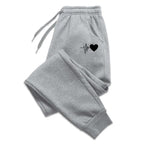 Pantalones de chándal de fitness para mujer con cintura ajustable con cordón y bolsillos laterales