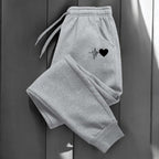 Pantalones de chándal de fitness para mujer con cintura ajustable con cordón y bolsillos laterales