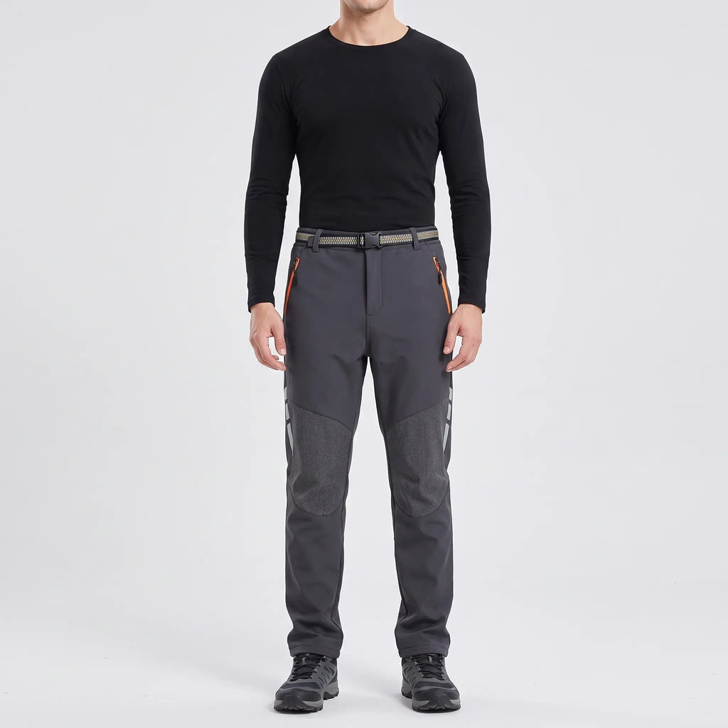 Pantalones de senderismo para hombre con forro polar y resistencia al agua