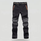Pantalones de senderismo para hombre con forro polar y resistencia al agua