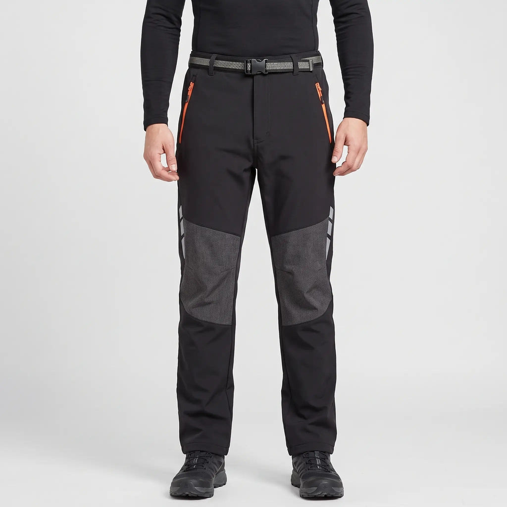 Pantalones de senderismo para hombre con forro polar y resistencia al agua