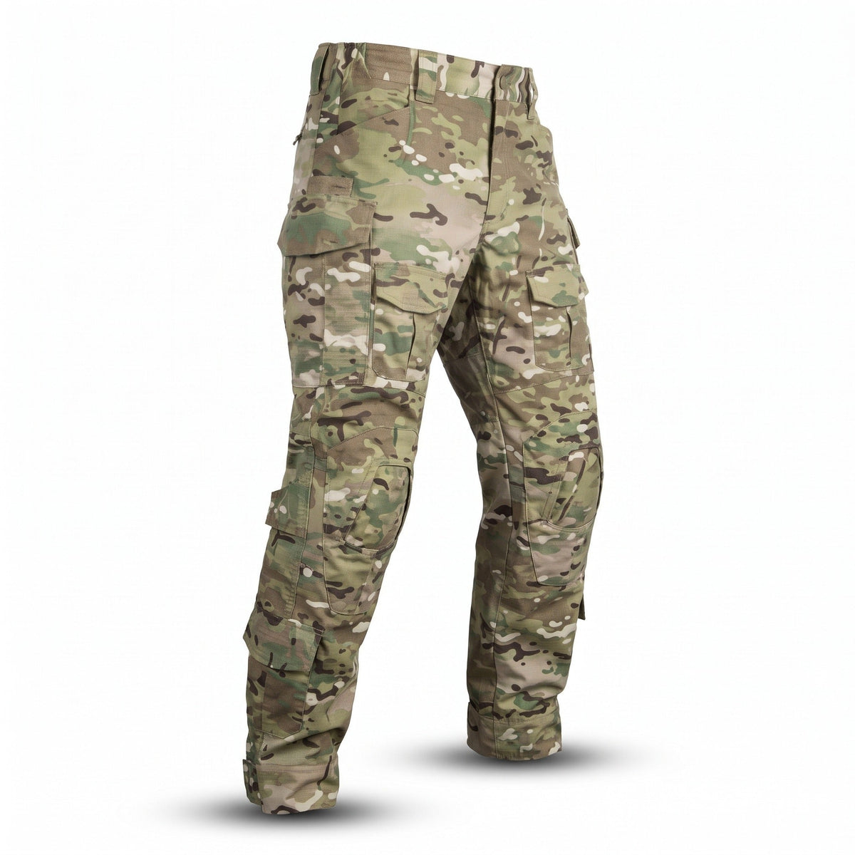 Pantalones tácticos de combate para hombre con rodillas reforzadas y camuflaje
