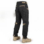 Pantalones tácticos de combate para hombre con rodillas reforzadas y camuflaje