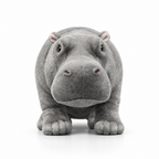Peluche de hipopótamo realista - Animal de peluche suave y realista, 3+ años