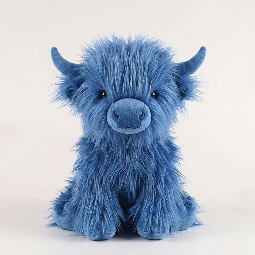 Peluche de vaca Highland | Animal de peluche suave con diseño realista | Compañero acogedor para todas las edades