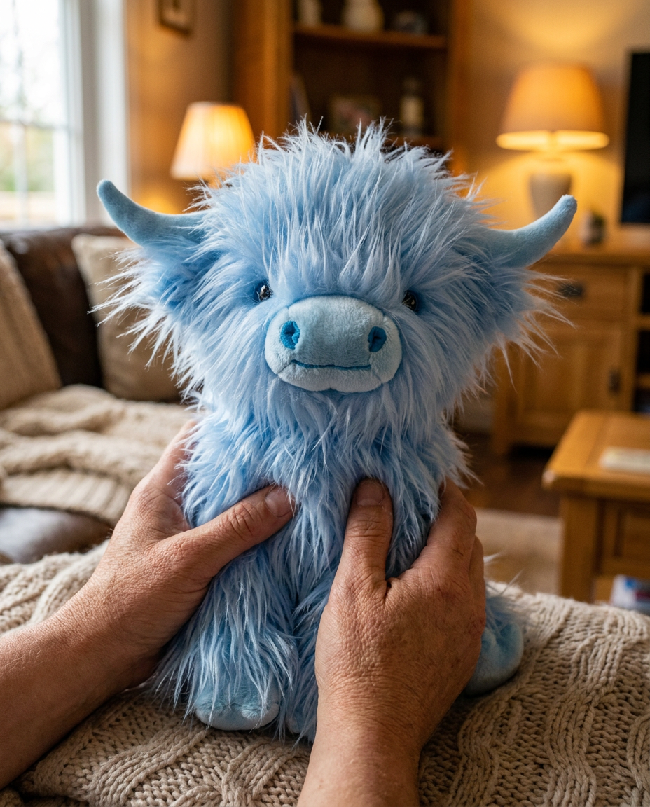 Peluche de vaca Highland | Animal de peluche suave con diseño realista | Compañero acogedor para todas las edades