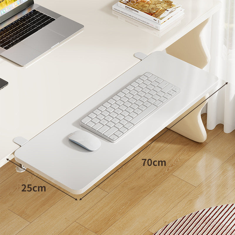 Plataforma deslizante de bambú para teclado y ratón con montaje por abrazadera bajo escritorio