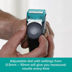 Recortadora eléctrica unisex TanoShave para cara y cuerpo, uso en seco y húmedo, con doble cuchilla y 13 ajustes de long